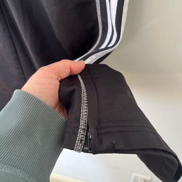 adidas Black Track Pants with White Stripes - Picture 4 of 9